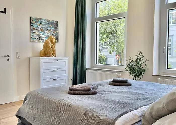 公寓 Exklusives City-apartment Im Herzen Oldenburgs Mit Balkon Und Parkplatz A36 奥尔登堡